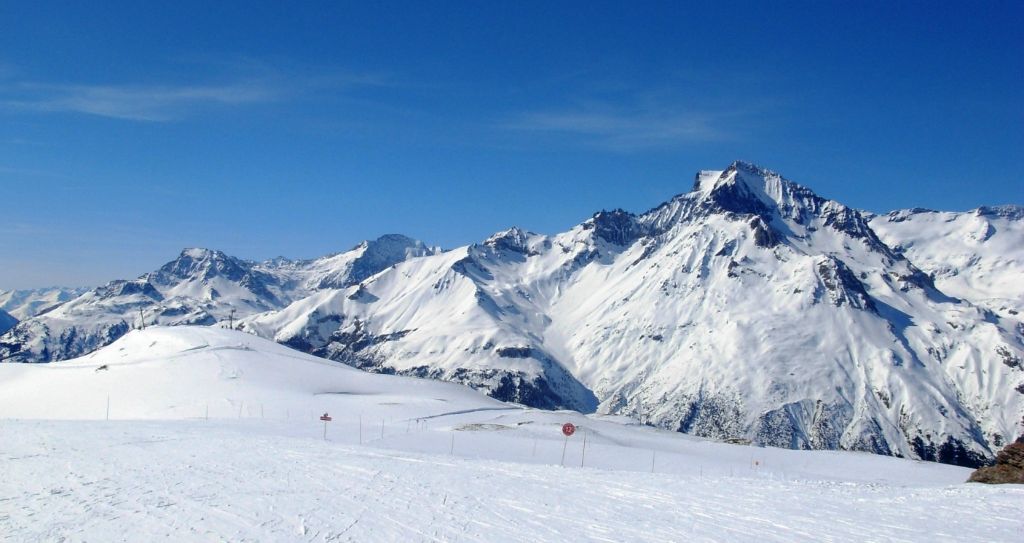 La Parrachée, vue des pistes de Termignon